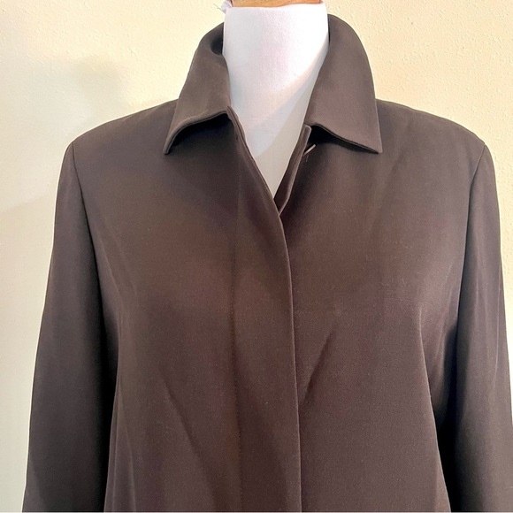 3-piece Henri Bendel 90’ Wool LONGLINE CLASSIC COAT suit set Espresso women 14 - Picture 5 of 16